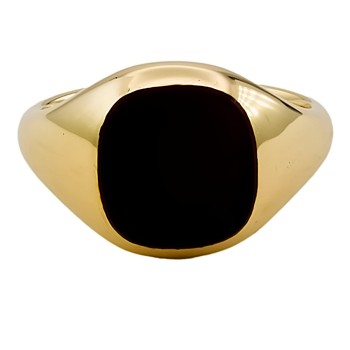 9ct Gold Carnelian Signet Ring size R